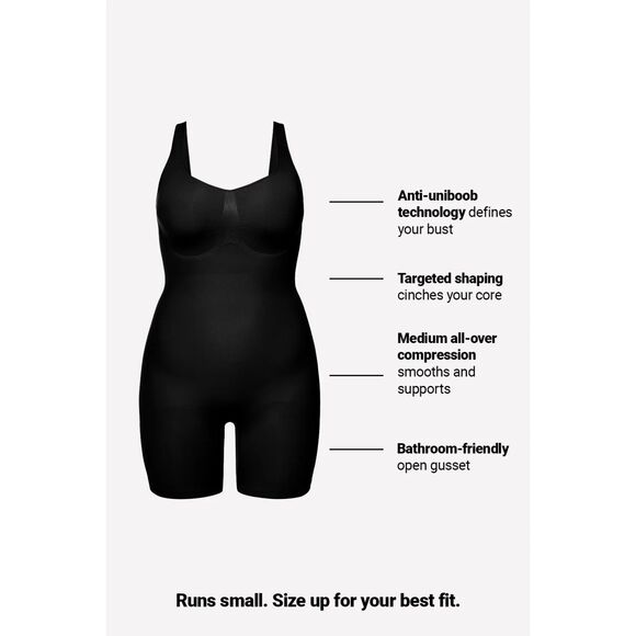 NWT Yitty Nearly Naked Shapewear Mid Thigh Shaping Bodysuit – Bossed Up Brown - Picture 3 of 11